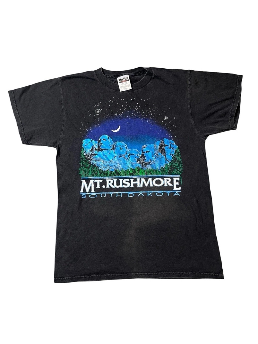 Vintage 90s Black Mt Rushmore South Dakota Souvenir Shirt